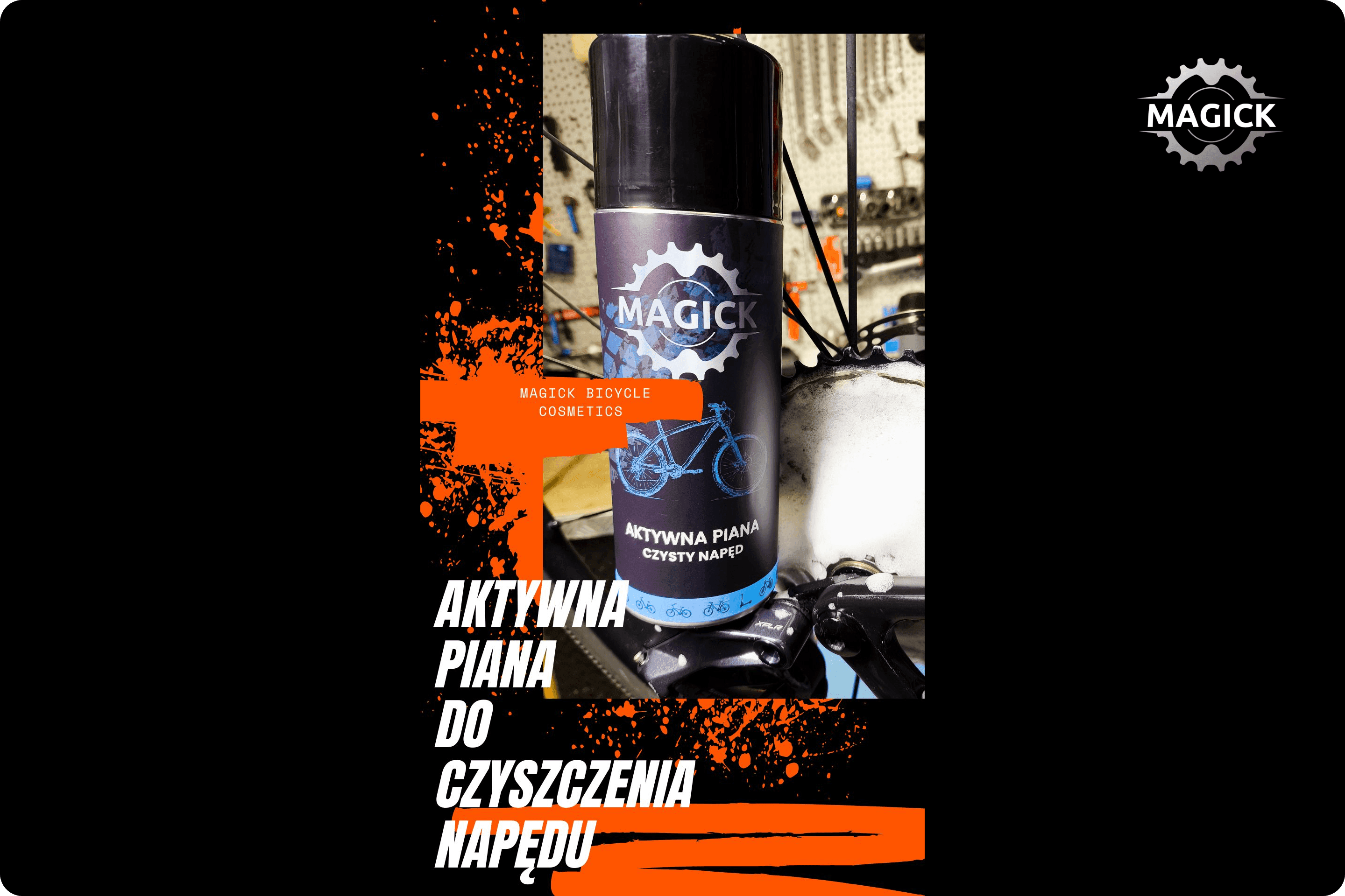 Zdjęcie przedstawiające pojemnik z produktem do czyszczenia napędu rowerowego