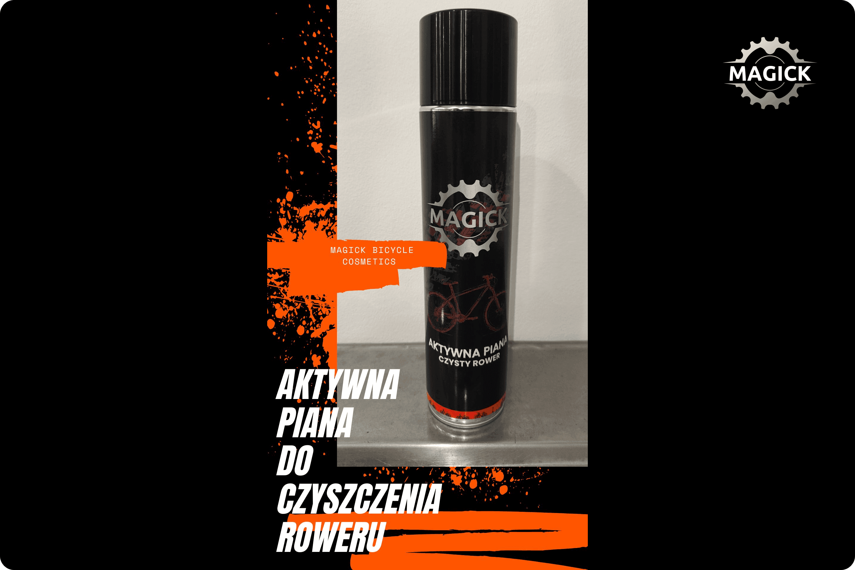 Zdjęcie przedstawiające pojemnik z produktem do czyszczenia roweru